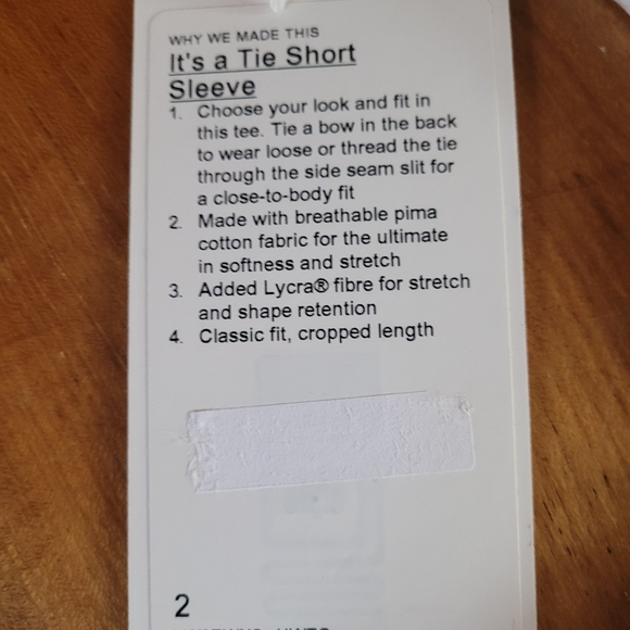 Lululemon wrap t-shirt sz2 - Picture 10 of 10